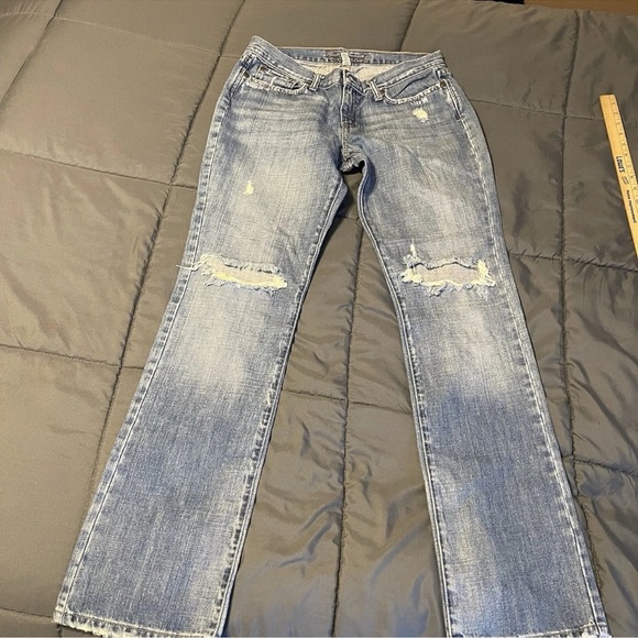 ABERCROMBIE & FITCH ERIN STRAIGHT LEG WOMENS JEANS Sz 8R Blue - Picture 2 of 6